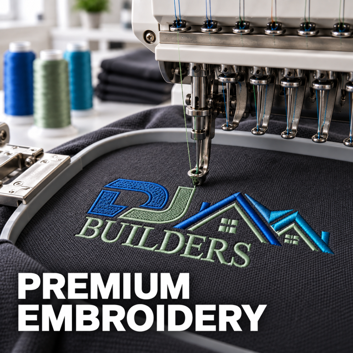 Professional embroidery on custom workwear and teamwear